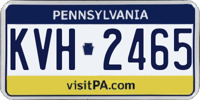 PA license plate KVH2465