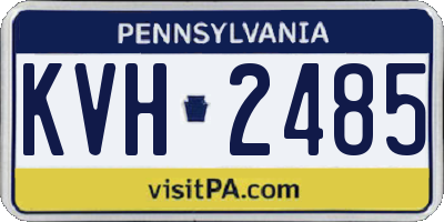 PA license plate KVH2485