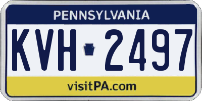 PA license plate KVH2497