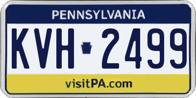 PA license plate KVH2499