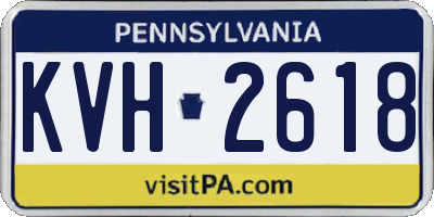 PA license plate KVH2618