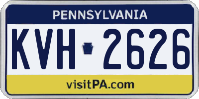 PA license plate KVH2626