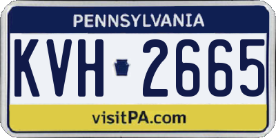 PA license plate KVH2665