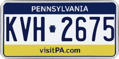 PA license plate KVH2675