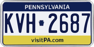 PA license plate KVH2687