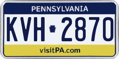 PA license plate KVH2870