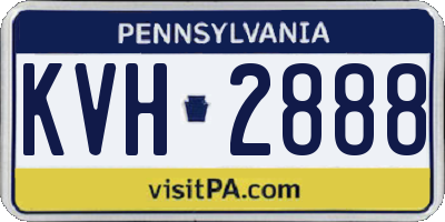 PA license plate KVH2888