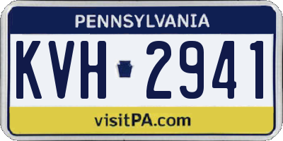 PA license plate KVH2941