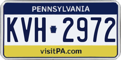 PA license plate KVH2972