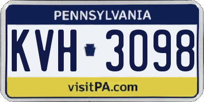PA license plate KVH3098