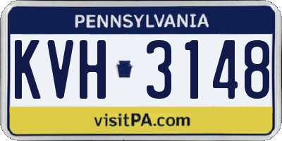 PA license plate KVH3148