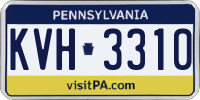 PA license plate KVH3310