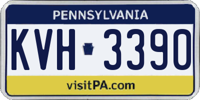 PA license plate KVH3390