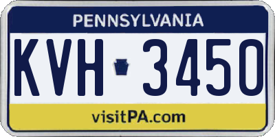 PA license plate KVH3450