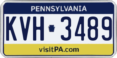PA license plate KVH3489