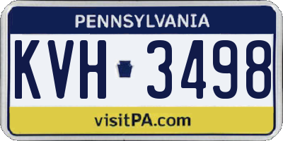 PA license plate KVH3498