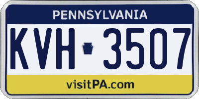 PA license plate KVH3507
