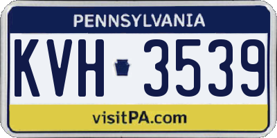 PA license plate KVH3539