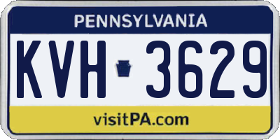 PA license plate KVH3629