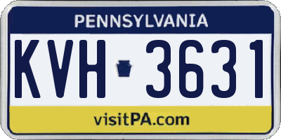 PA license plate KVH3631