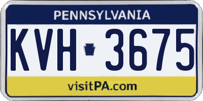 PA license plate KVH3675