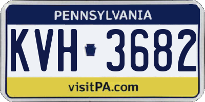 PA license plate KVH3682