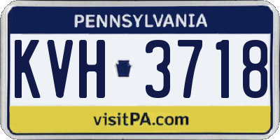 PA license plate KVH3718