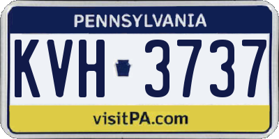 PA license plate KVH3737