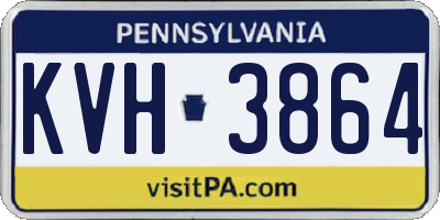 PA license plate KVH3864