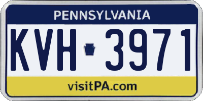PA license plate KVH3971