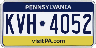 PA license plate KVH4052
