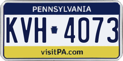 PA license plate KVH4073