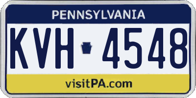 PA license plate KVH4548