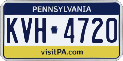PA license plate KVH4720