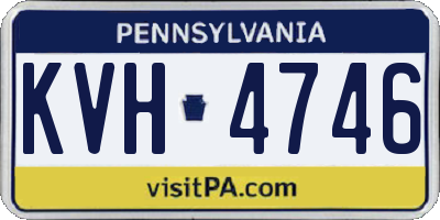 PA license plate KVH4746