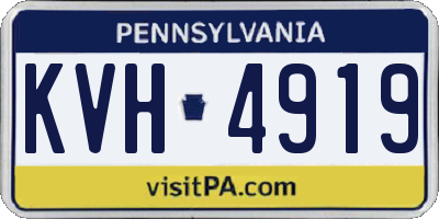 PA license plate KVH4919