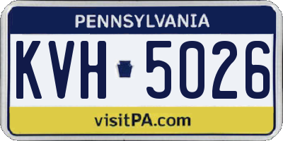 PA license plate KVH5026