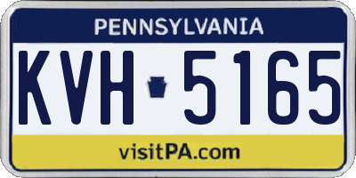 PA license plate KVH5165