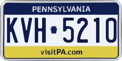 PA license plate KVH5210