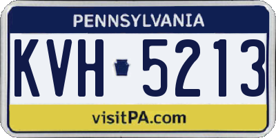 PA license plate KVH5213