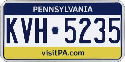 PA license plate KVH5235