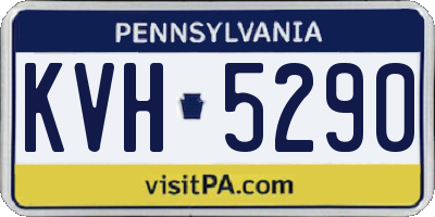 PA license plate KVH5290