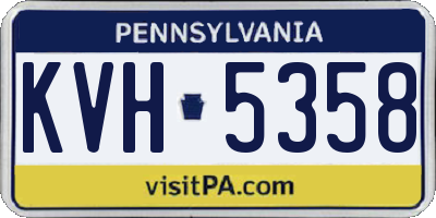 PA license plate KVH5358