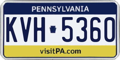 PA license plate KVH5360