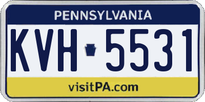 PA license plate KVH5531