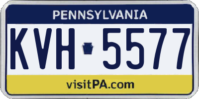 PA license plate KVH5577