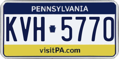 PA license plate KVH5770