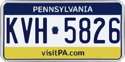 PA license plate KVH5826