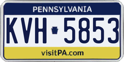 PA license plate KVH5853