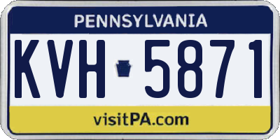 PA license plate KVH5871